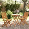 Image de 3 pieces Vidaxl salon de jardin bois 2 personnes bois massif