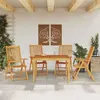 Image de vidaXL Ensemble à manger de jardin 5 pcs Bois d'acacia solide, ensemble de salle à manger d'extérieur, meuble de salle à 3295256