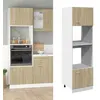 Image de vidaXL Meuble micro-ondes "Lyon" Chêne Sonoma 60 x 57 x 207 cm Bois d'ingénierie 849627