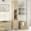 Image de vidaXL Armoire salle de bain chêne sonoma 30x30x190 cm, armoire de rangement de salle de bain, meuble de salle de bain, 849657