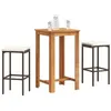 Image de Salon de jardin Vidaxl rotin marron 3 pieces 60.0 x 60 x 105