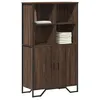 Image de vidaXL Buffet haut chêne marron 79,5x35,5x137,5 cm bois d'ingénierie, buffet, meuble de rangement, armoire haute, armoire, 3295311