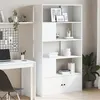 Image de Bibliothèque blanc 100x36x189 cm bois d ingénierie