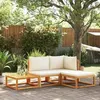Image de Salon de jardin modulable Vidaxl bois massif 4 pieces x 65 x 65
