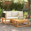 Image de vidaXL Canapés d'angle de jardin avec coussins 2 pièces Bois d'acacia et rotin 3278876