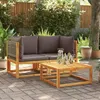 Image de Salon de jardin modulable vidaxl 2 pieces bois massif 65 x 65 cm