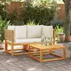 Image de GENERIQUE Salon de jardin modulable - Lot de 2 pièces - Bois massif beige - 2 personnes