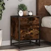 Image de vidaXL Table de chevet chêne fumé 40x31x50 cm bois d'ingénierie 848678