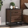 Image de Table de chevet chêne marron 40x31x50 cm bois d ingénierie