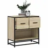 Image de vidaXL Table de chevet chêne sonoma 60x31x60 cm bois ingénierie métal, table d'appoint, armoire de lit, table d'appoint pour 848695