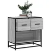 Image de vidaXL Table de chevet sonoma gris 60x31x60 cm bois ingénierie métal, table d'appoint, armoire de lit, table d'appoint pour 848697