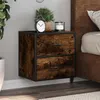Image de Tables de chevet murales 2 pcs Chêne fumé 40x31x39,5 cm