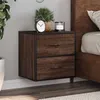 Image de vidaXL Tables de chevet murales 2 pcs chêne marron 40x31x39,5 cm, armoire, table d'appoint, armoire de lit, armoire de 848733