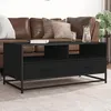 Image de vidaXL Table basse noir 100x50x45 cm bois d'ingénierie et métal 848784