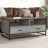 Image de vidaXL Table basse sonoma gris 100x50x45 cm bois d'ingénierie et métal 848787