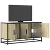 Image de vidaXL Meuble TV chêne sonoma 100x35x50 cm bois d'ingénierie et métal, banc TV, meuble hifi, centre de divertissement, 848830