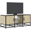 Image de vidaXL Meuble TV chêne sonoma 100x35x41 cm bois d'ingénierie et métal, banc TV, meuble hifi, centre de divertissement, 848835