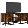 Image de Meuble TV chêne fumé 100x35x41 cm bois d ingénierie et métal