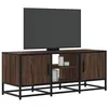 Image de vidaXL Meuble TV chêne marron 100x35x41 cm bois d'ingénierie et métal, banc TV, meuble hifi, centre de divertissement, 848838