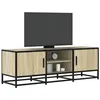Image de vidaXL Meuble TV chêne sonoma 120x35x41 cm bois d'ingénierie et métal, banc TV, meuble hifi, centre de divertissement, 848840