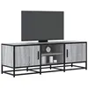Image de vidaXL Meuble TV sonoma gris 120x35x41 cm bois d'ingénierie et métal, banc TV, meuble hifi, centre de divertissement, buffet 848842