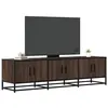 Image de vidaXL Meuble TV chêne marron 150x35x41 cm bois d'ingénierie et métal, banc TV, meuble hifi, centre de divertissement, 848863