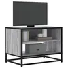 Image de vidaXL Meuble TV sonoma gris 61x40x46 cm bois d'ingénierie et métal, banc TV, meuble hifi, centre de divertissement, buffet 848882
