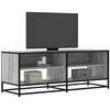 Image de vidaXL Meuble TV sonoma gris 120,5x40x46 cm bois d'ingénierie et métal, banc TV, meuble hifi, centre de divertissement, 848892