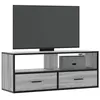 Image de vidaXL Meuble TV sonoma gris 100x31x39,5 cm bois d'ingénierie et métal, support TV, armoire média, console TV, meuble HiFi, 848932