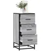 Image de vidaXL Buffet sonoma gris 35,5x35x76 cm bois d'ingénierie et métal, meuble de rangement, meuble de rangement de cuisine, 848947