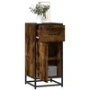 Image de Buffet chêne fumé 35,5x35x76 cm bois d ingénierie et métal
