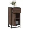 Image de Buffet chêne marron 35,5x35x76 cm bois d ingénierie et métal