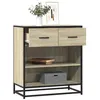 Image de vidaXL Buffet chêne sonoma 68x35x76 cm bois d'ingénierie, armoire de rangement, meuble d'entrée, meuble d'appoint, meuble de 848985