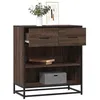 Image de vidaXL Buffet chêne marron 68x35x76 cm bois d'ingénierie, armoire de rangement, meuble d'entrée, meuble d'appoint, meuble de 848988