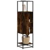 Image de Buffet haut chêne fumé 35,5x35x139 cm bois d ingénierie métal