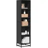 Image de Bibliothèque noir 40x35x170,5 cm bois d ingénierie