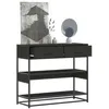 Image de Table console noir 90x35x80 cm bois d ingénierie