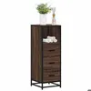 Image de vidaXL Armoire de bain chêne marron 35x37,5x100 cm bois d'ingénierie, armoire de rangement de salle de bain, placard de 849253