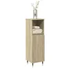 Image de vidaXL Armoire salle de bain chêne sonoma 30x30x100 cm, armoire de rangement de salle de bain, armoire de bain, meuble de 849670