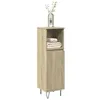 Image de vidaXL Armoire salle de bain chêne sonoma 30x30x100 cm, armoire de rangement de salle de bain, armoire de bain, meuble de 849671