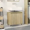 Image de vidaXL Armoire de bain chêne sonoma 58x33x60 cm bois d'ingénierie, armoire, armoire de rangement de salle de bain,, meuble 849673