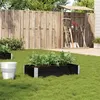 Image de Jardinière noir 100x50 cm bois massif de pin
