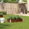 Image de Jardinière marron 100x50 cm bois massif de pin
