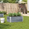 Image de Jardinière gris 100x50 cm bois massif de pin