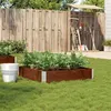 Image de Jardinière marron 100x100 cm bois massif de pin