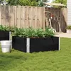Image de Jardinière noir 100x100 cm bois massif de pin