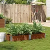 Image de Jardinière marron 150x50 cm bois massif de pin