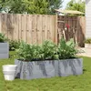 Image de Jardinière gris 150x50 cm bois massif de pin