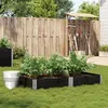 Image de Jardinière noir 150x100 cm bois massif de pin