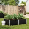 Image de Jardinière noir 150x100 cm bois massif de pin